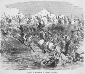 Pursuit of mutineers by Colonel Greathed, 1857